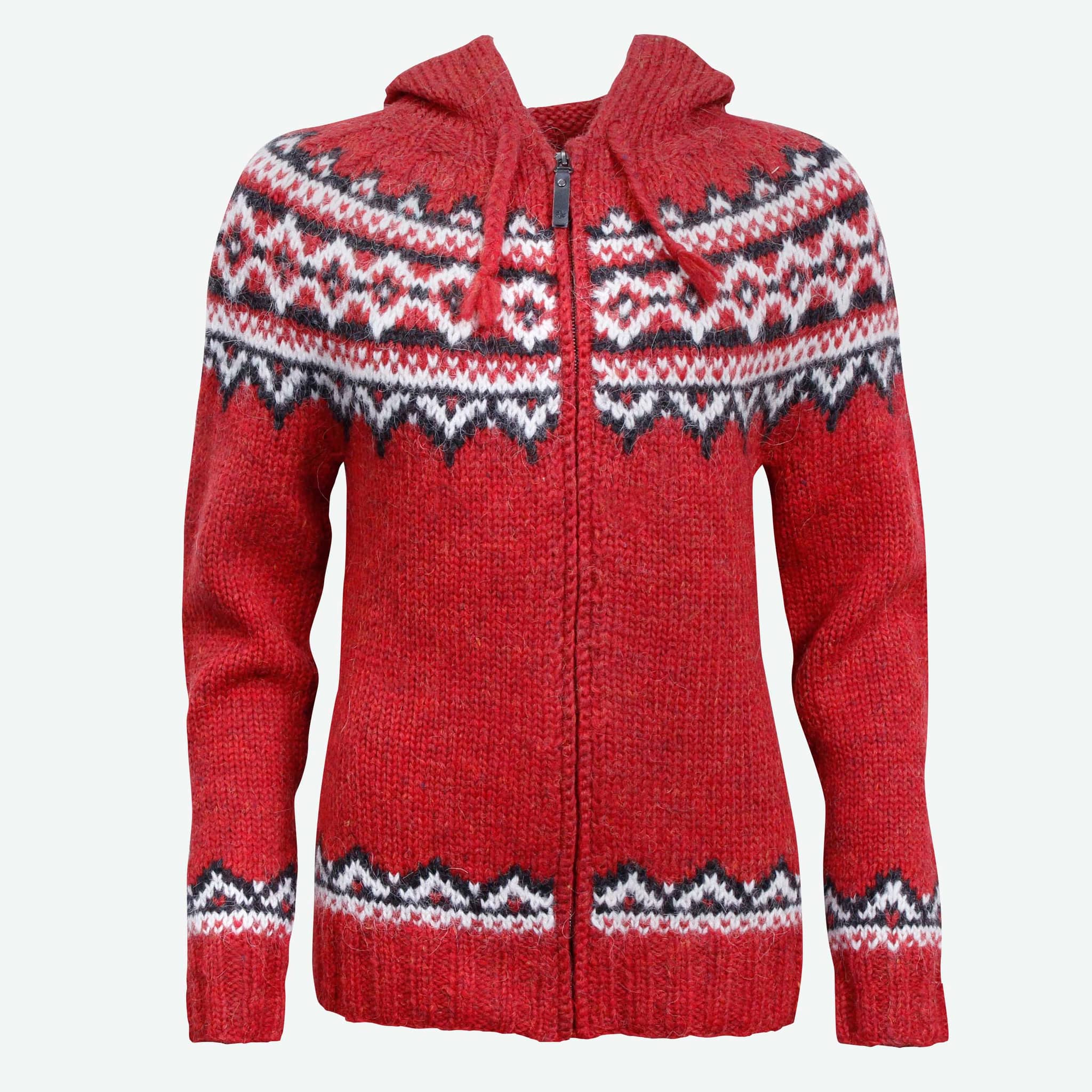 Brynja Icelandic wool jumper with zip and hood